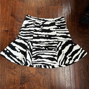 MICHAEL Michael Kors Zebra Print Crepe Skirt-2